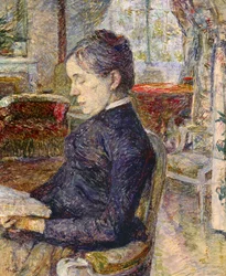 Adele Tapie de Celeyran Countess of Toulouse-Lautrec-Monfa in the Salon of Chateau de Malrome, 1887